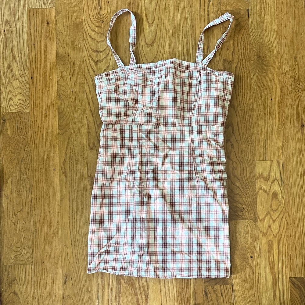 Forever 21 Red and White Fitted Bustier mini dress